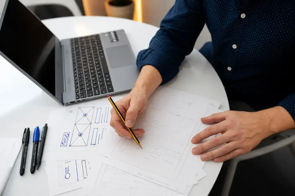 Diseñador web en Elda creando sitio moderno